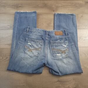 Buckle BKE Jeans Men 33x31 Blue Jake Bootleg Distressed Casual Western Rodeo